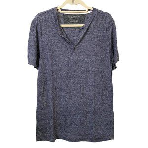 Banana Republic Heathered Navy Short Sleeve Tee